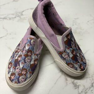 Frozen Kids Slip-On Shoes - Purple and White Sz 12